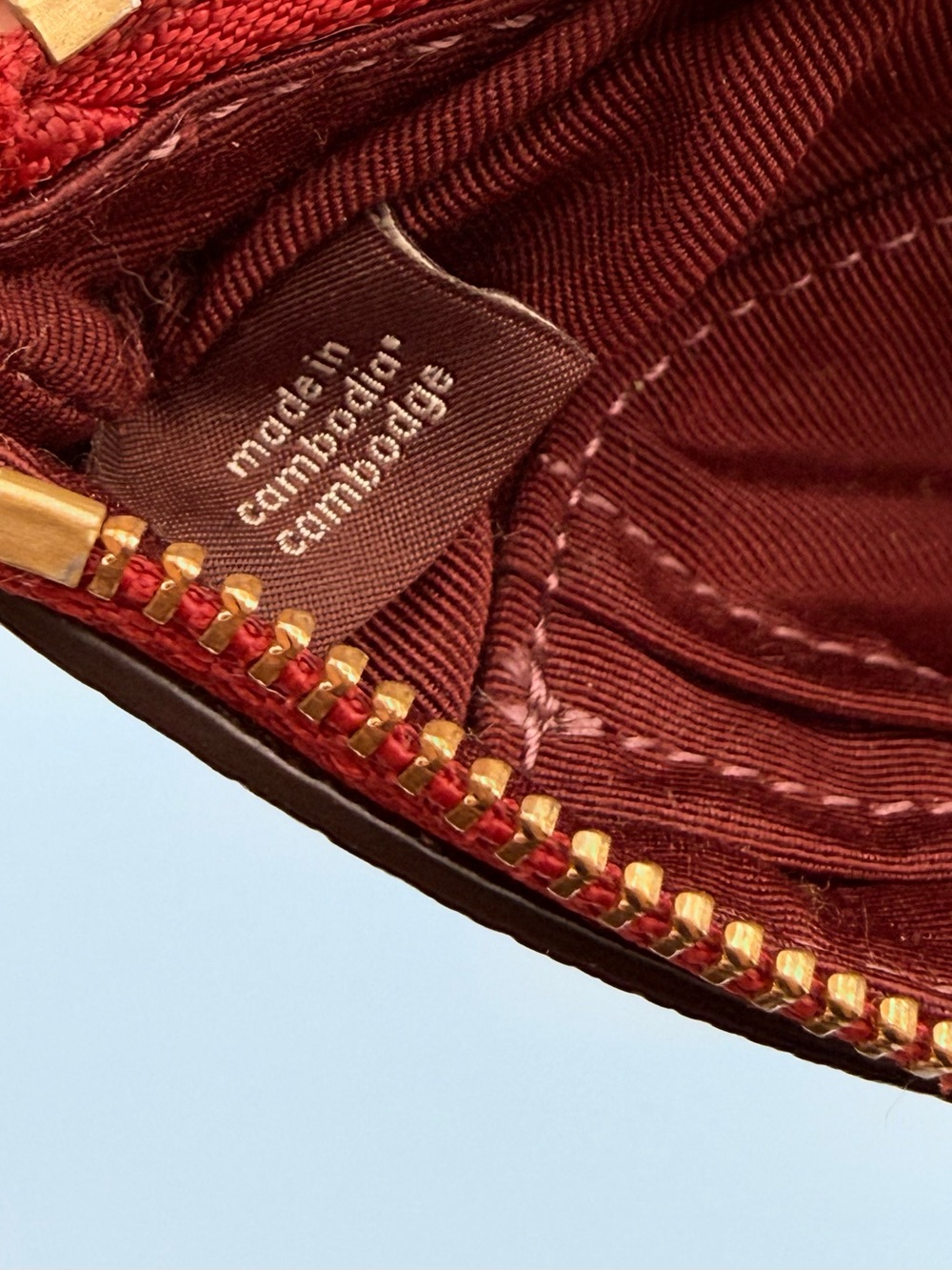 Coach Corner Zip Pebble Leather Wristlet - Picture 6 of 6